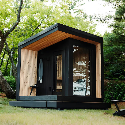 Red Cedar Wood for 4-6 People Outdoor Sauna Room