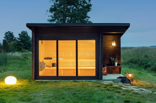 Wholesale Outdoor Large Size Sauna Cabin House with Glass Window Custom Sauna