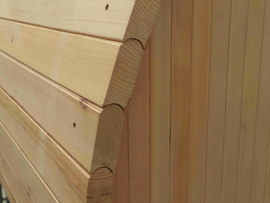 SaunasEnvy Modern Outdoor Barrel Sauna – 6 Person