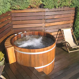 Electric Heating Wooden Outdoor Spa Hot Tub 5 Person Hot Spa Tubs