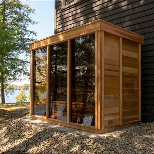 Canadian Red Cedar / Hemlock 4 Person Modern Sauna Box Outdoor Sauna Rooms