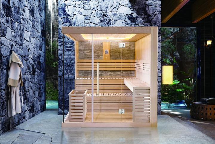 Good Quality Indoor Wooden Sauna Cabin Dry Steam Sauna Room for 6 Person