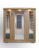 Yuandian 2025 Canadian Red Cedar 4-Person Far Infrared Sauna Steam Bath Box