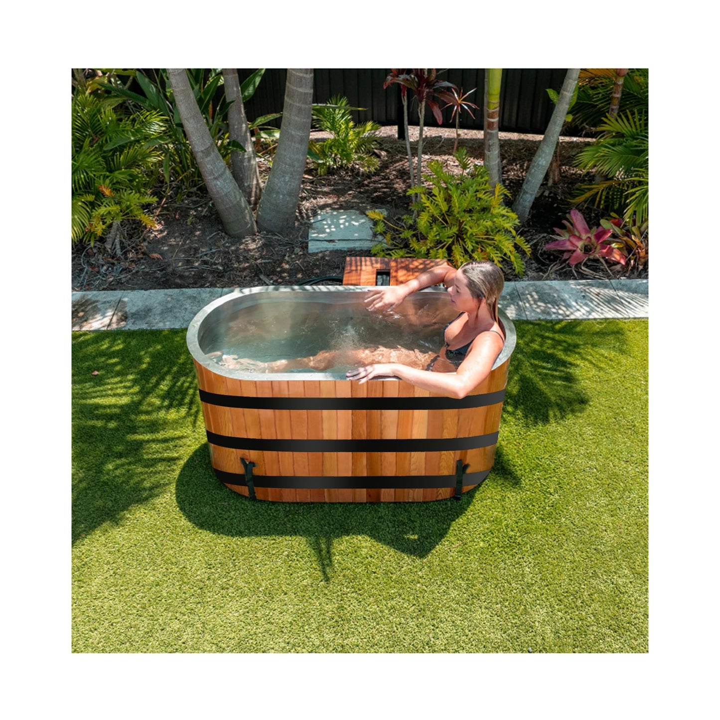 ❄️ SaunasEnvy Oval Cedar Cold Plunge Tub
