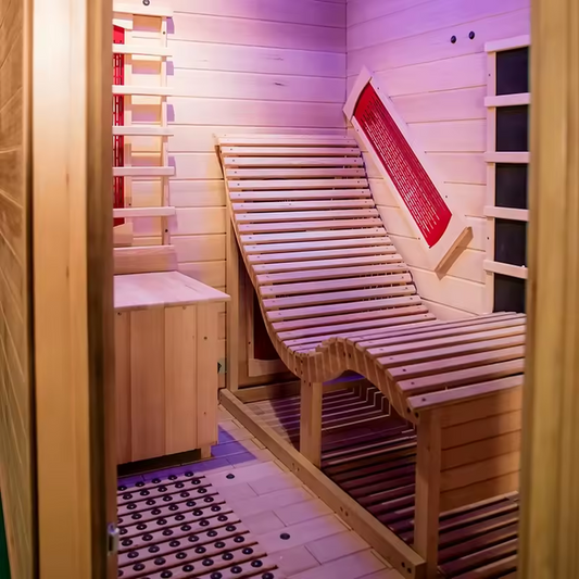 2025 Pure Canada Hemlock & Red Cedar Lay Down Two Person Far Infrared Sauna by [Your Store Name]