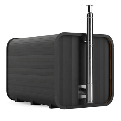Custom Stylish 2-4 Person Outdoor Cubic Sauna Room - Modern Steam Room for Home & Wellness