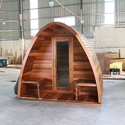 Wholesale 2-4 Person Modern Design Outdoor Infrared Sauna Dry Steam 9kw Power Red Cedar Solid Wood Traditional Style for Sale