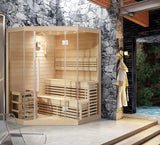 Good Quality Indoor Wooden Sauna Cabin Dry Steam Sauna Room for 6 Person