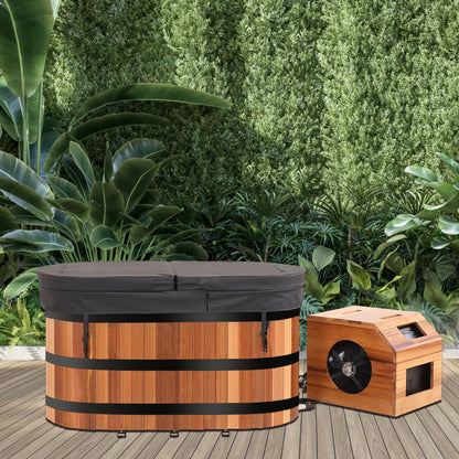 ❄️ SaunasEnvy Oval Cedar Cold Plunge Tub