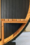 Outdoor Luxury Half Glass View Barrel Sauna Cedar Wood Large Size Sauna for Garden
