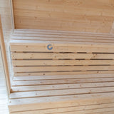 Luxury Outdoor Square Dry and Wet Steam Panoramic Glass 2-4 Person Cubic Sauna Room