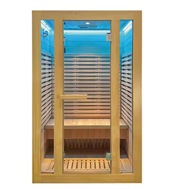 2025 Exclusive 2-Person Solid Wood Far-Infrared Red Light Sauna | Low EMF Indoor Home Spa Experience