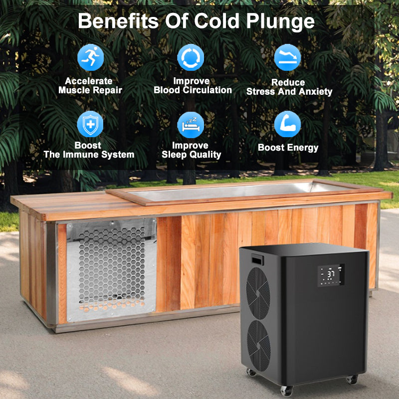 SaunasEnvy All-in-One Red Cedar Cold Plunge Tub