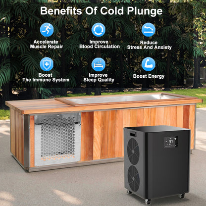 SaunasEnvy All-in-One Red Cedar Cold Plunge Tub