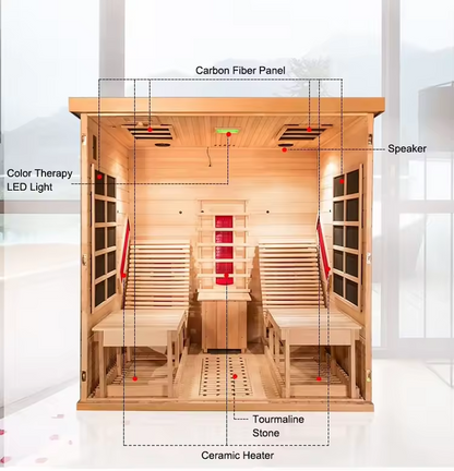 2025 Pure Canada Hemlock & Red Cedar Lay Down Two Person Far Infrared Sauna by [Your Store Name]