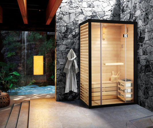 Good Quality Indoor Wooden Sauna Cabin Dry Steam Sauna Room for 6 Person