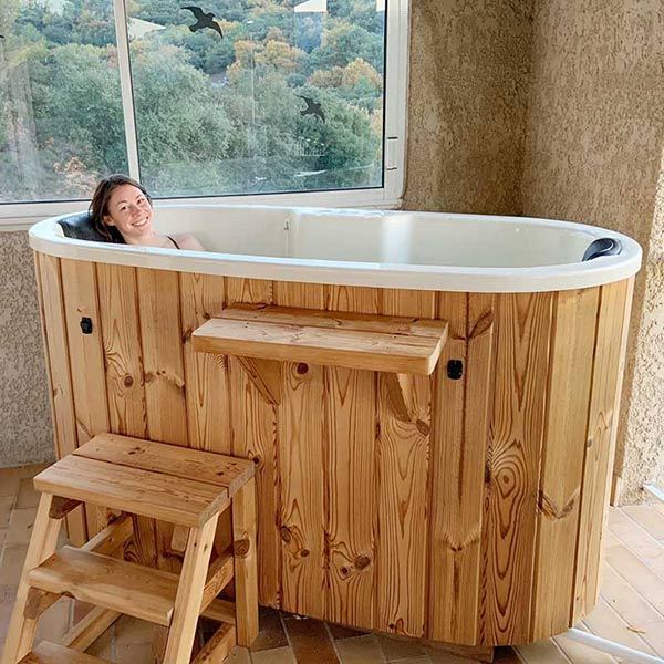 High Quality Luxury Ice Bath Recovery Pod Wood Cold Bath Ice Plunge Tub for Athlete