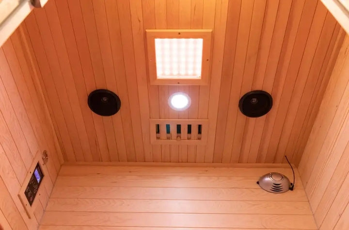 Good Quality Solid Wood Small Size Far Infrared Sauna Room Outdoor Waterproof Dry Sauna Suitable for 1-2 People