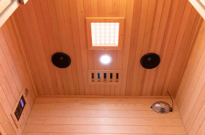 Good Quality Solid Wood Small Size Far Infrared Sauna Room Outdoor Waterproof Dry Sauna Suitable for 1-2 People
