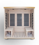 Yuandian 2025 Canadian Red Cedar 4-Person Far Infrared Sauna Steam Bath Box