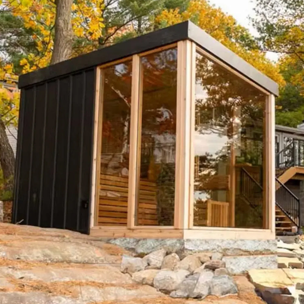 SaunasEnvy Panorama Outdoor Sauna – 6 Person Outdoor Retreat