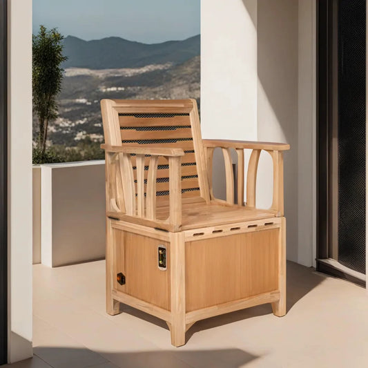 SaunasEnvy Wooden Infrared Chair Sauna – Yoni Steam Edition