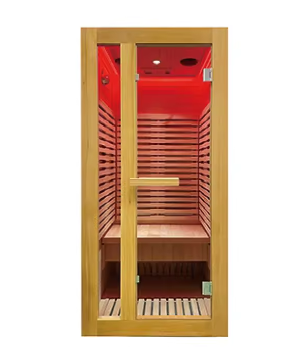 2025 Exclusive 2-Person Solid Wood Far-Infrared Red Light Sauna | Low EMF Indoor Home Spa Experience