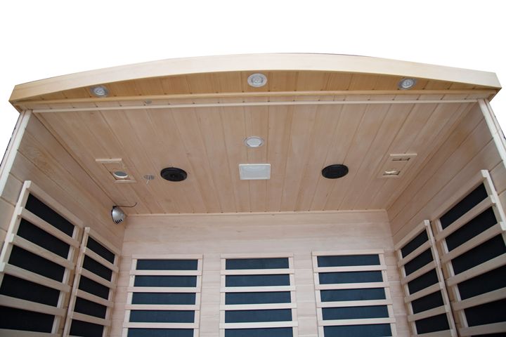 Yuandian 2025 Canadian Red Cedar 4-Person Far Infrared Sauna Steam Bath Box