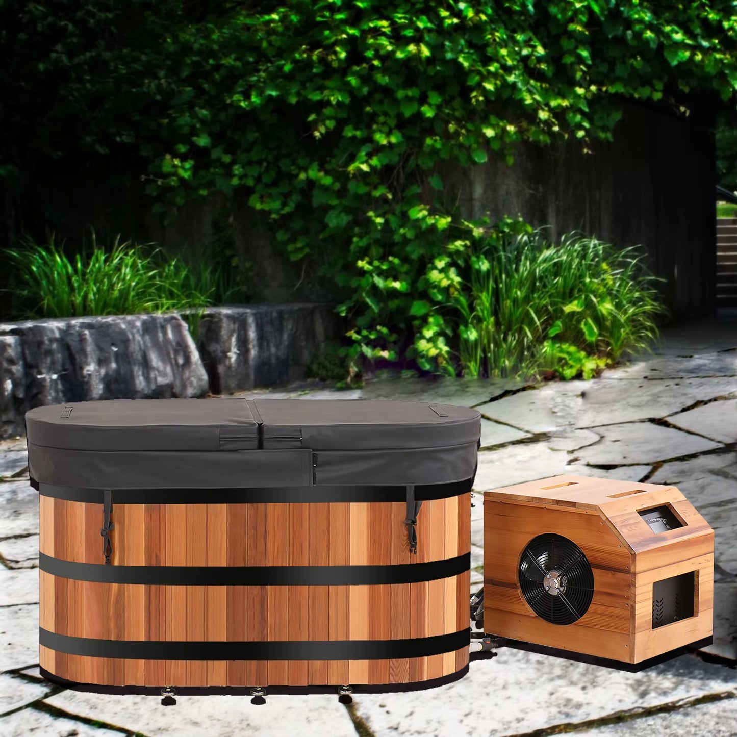 ❄️ SaunasEnvy Oval Cedar Cold Plunge Tub