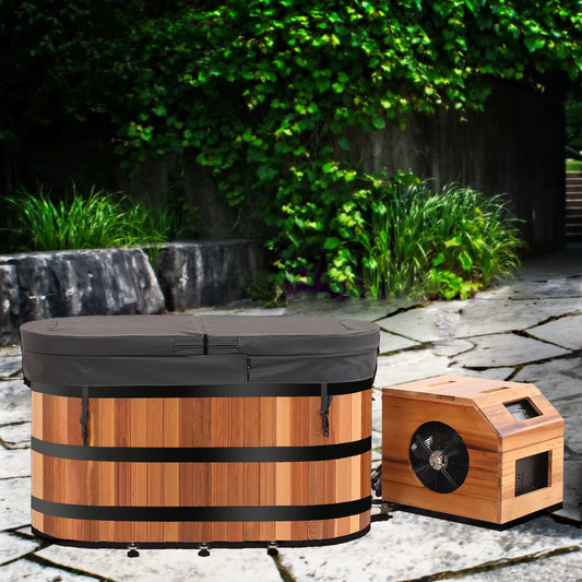 ❄️ SaunasEnvy Oval Cedar Cold Plunge Tub