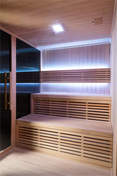 2025 YD Red Cedar Traditional Sauna - 3-4 Person Portable Steam Sauna with Double-Sided Glass