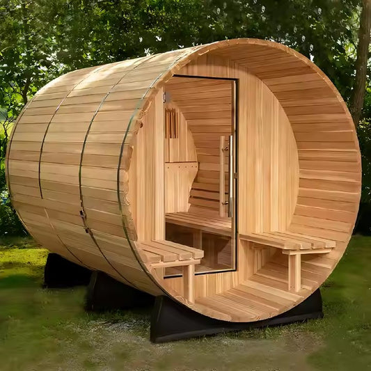SaunasEnvy Outdoor Traditional Round Sauna Room  3–4 Person