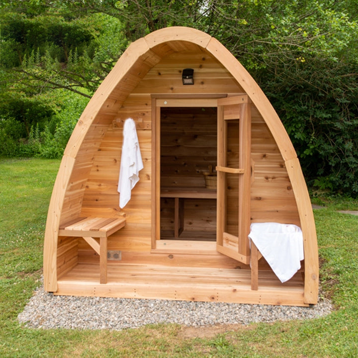 Wholesale 2-4 Person Modern Design Outdoor Infrared Sauna Dry Steam 9kw Power Red Cedar Solid Wood Traditional Style for Sale