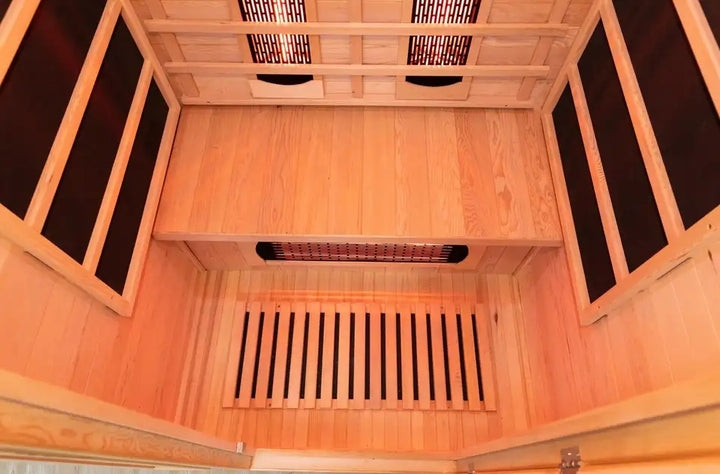 Good Quality Solid Wood Small Size Far Infrared Sauna Room Outdoor Waterproof Dry Sauna Suitable for 1-2 People