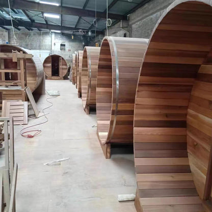 SaunasEnvy Outdoor Traditional Round Sauna Room  3–4 Person