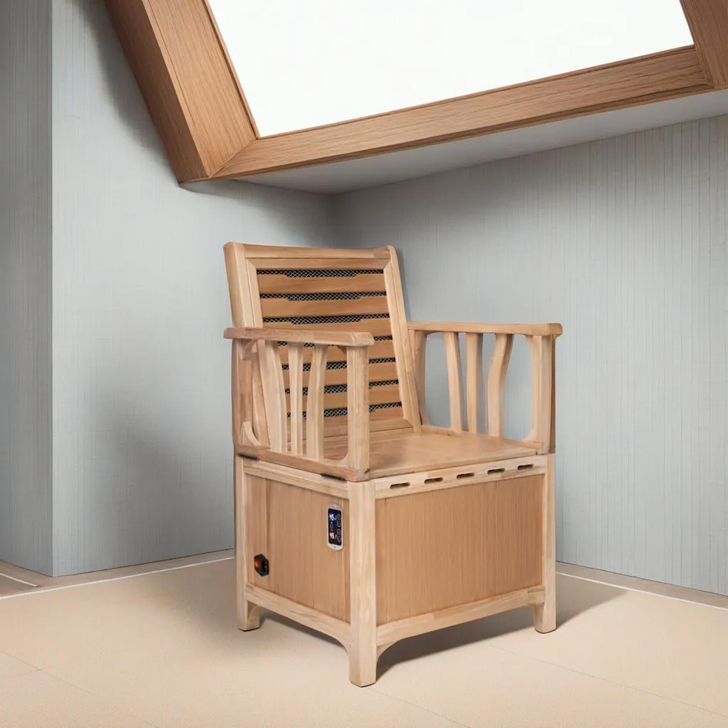 SaunasEnvy Wooden Infrared Chair Sauna – Yoni Steam Edition