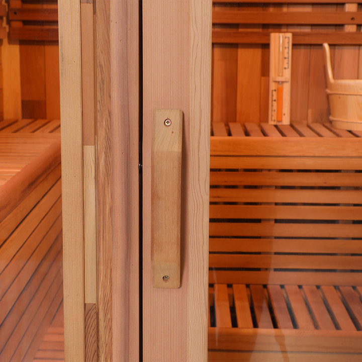Fashion Wood Outdoor Cube Sauna Room Wet Steam Sauna Room 4~6 Person Size Sauna