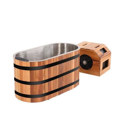 ❄️ SaunasEnvy Oval Cedar Cold Plunge Tub