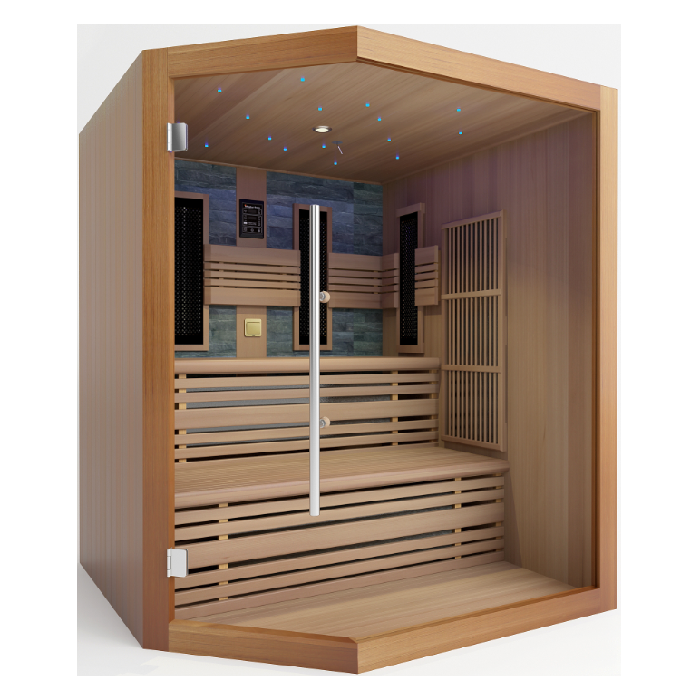 Large Size Modern Luxury Far Infrared Sauna Room Wood Cast Stone Wet Steam Popular Indoor Sauna House