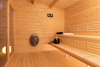 Wholesale Outdoor Large Size Sauna Cabin House with Glass Window Custom Sauna