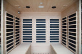 Yuandian 2025 Canadian Red Cedar 4-Person Far Infrared Sauna Steam Bath Box