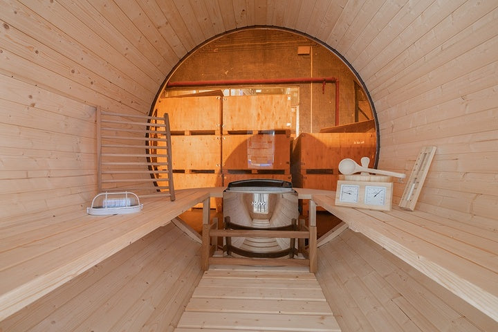 High-grade Finnish Pine Outdoor Cabin Barrel Steam Sona Room Sauna