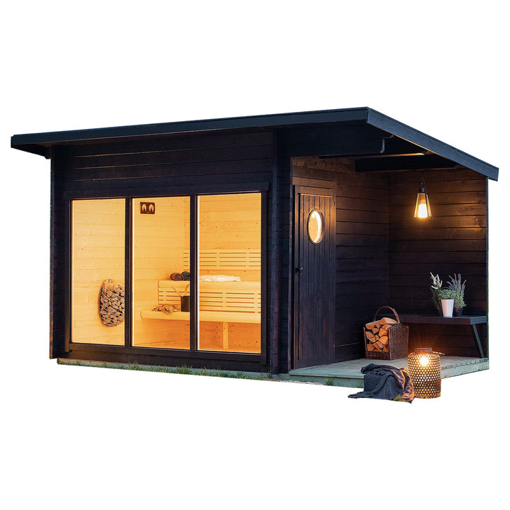 Wholesale Outdoor Large Size Sauna Cabin House with Glass Window Custom Sauna