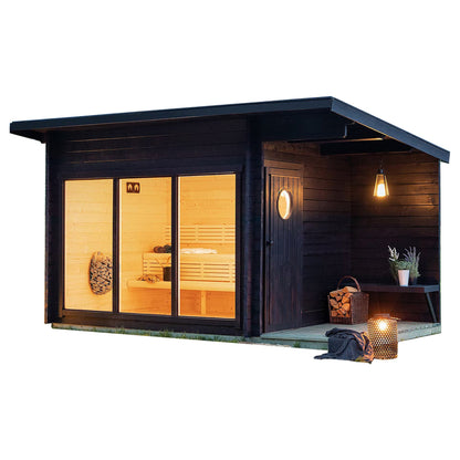 Wholesale Outdoor Large Size Sauna Cabin House with Glass Window Custom Sauna