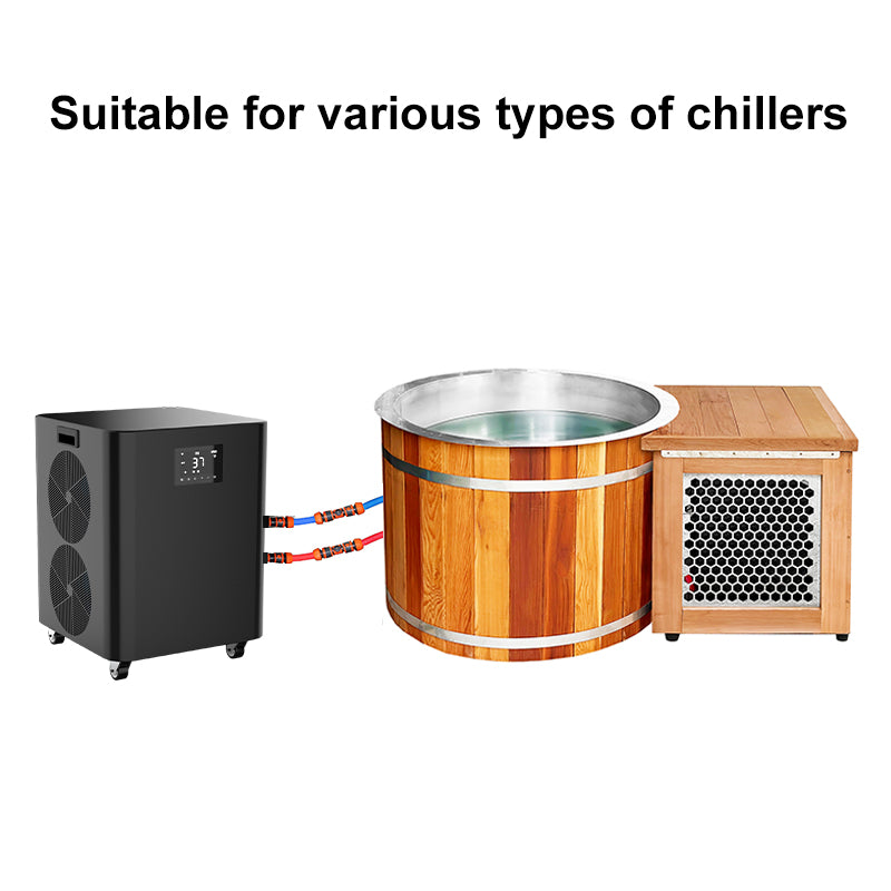 SaunasEnvy Cold Plunge Tub – Round Cedar Ice Bath for 1–2 People