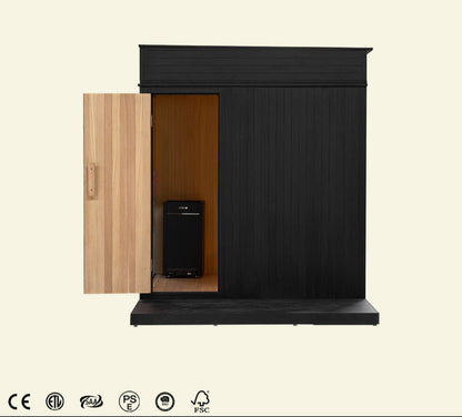 6 Person Outdoor Sauna Wood Cube Canada Red Cedar Wood Sauna Room Outdoor Garden Square Sauna Room