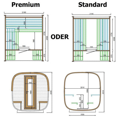 SAUNAONES® Square Sauna Minimalist Refresh 5